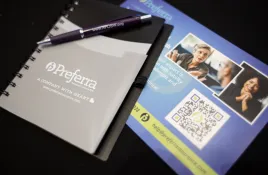 Preferra materials on a table